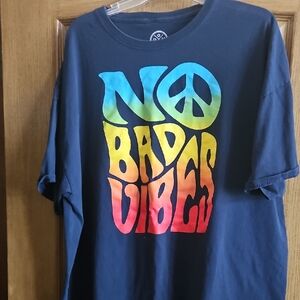 Adult Graphic Tee - Navy with Multicolor Print